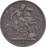 1898 CROWN ( FINE ) - CROWN - Cambridgeshire Coins