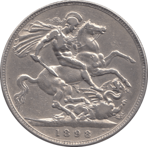 1898 CROWN ( FINE ) LXI - CROWN - Cambridgeshire Coins