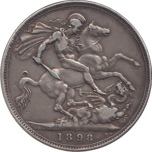 1898 CROWN ( GF ) LXI - CROWN - Cambridgeshire Coins