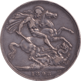 1898 CROWN ( VF ) - Crown - Cambridgeshire Coins