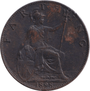 1898 FARTHING ( FINE ) - FARTHING - Cambridgeshire Coins