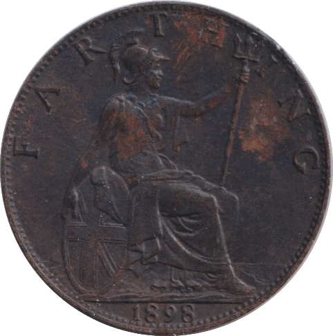 1898 FARTHING ( FINE ) - FARTHING - Cambridgeshire Coins