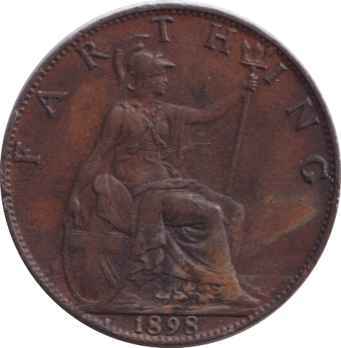 1898 FARTHING ( GVF ) - FARTHING - Cambridgeshire Coins