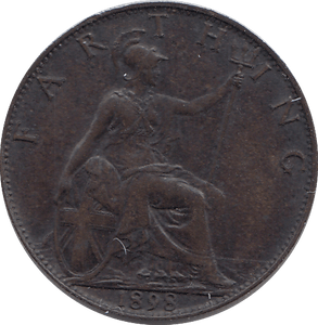 1898 FARTHING ( GVF ) - FARTHING - Cambridgeshire Coins