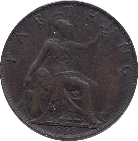1898 FARTHING ( GVF ) - FARTHING - Cambridgeshire Coins
