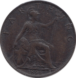 1898 FARTHING ( GVF ) - FARTHING - Cambridgeshire Coins