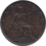 1898 FARTHING ( VF ) - Farthing - Cambridgeshire Coins