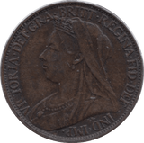 1898 FARTHING ( VF ) - Farthing - Cambridgeshire Coins