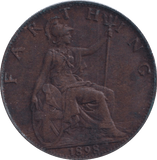 1898 FARTHING ( VF ) - Farthing - Cambridgeshire Coins
