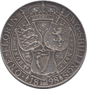1898 FLORIN ( EF ) - FLORIN - Cambridgeshire Coins