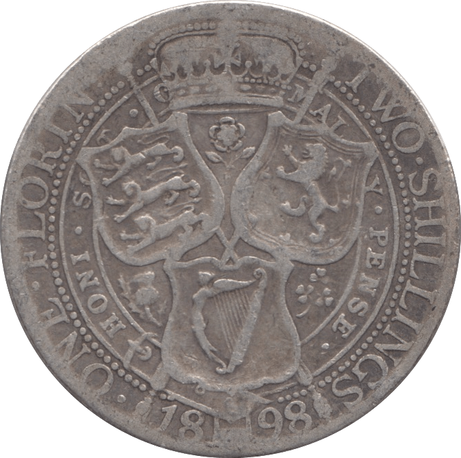 1898 FLORIN ( FINE ) - FLORIN - Cambridgeshire Coins