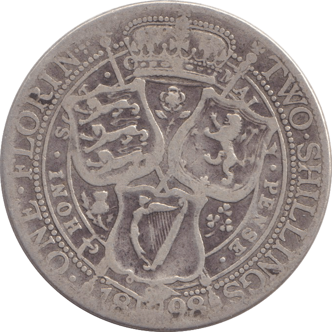 1898 FLORIN ( FINE ) - FLORIN - Cambridgeshire Coins
