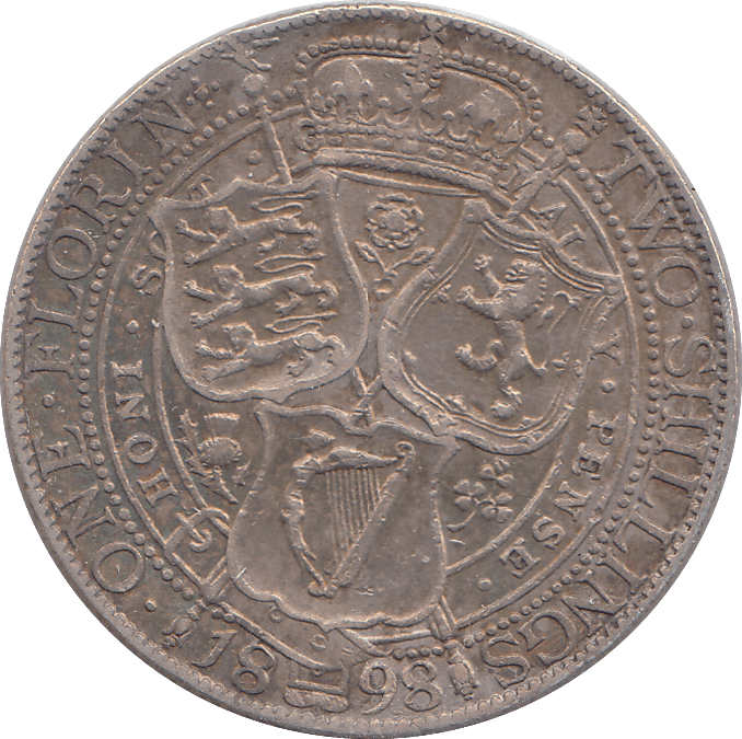 1898 FLORIN ( FINE ) - FLORIN - Cambridgeshire Coins