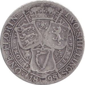 1898 FLORIN ( FINE ) - FLORIN - Cambridgeshire Coins