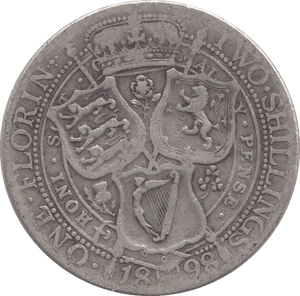 1898 FLORIN ( FINE ) - FLORIN - Cambridgeshire Coins