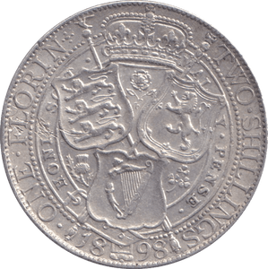 1898 FLORIN ( GVF ) - FLORIN - Cambridgeshire Coins