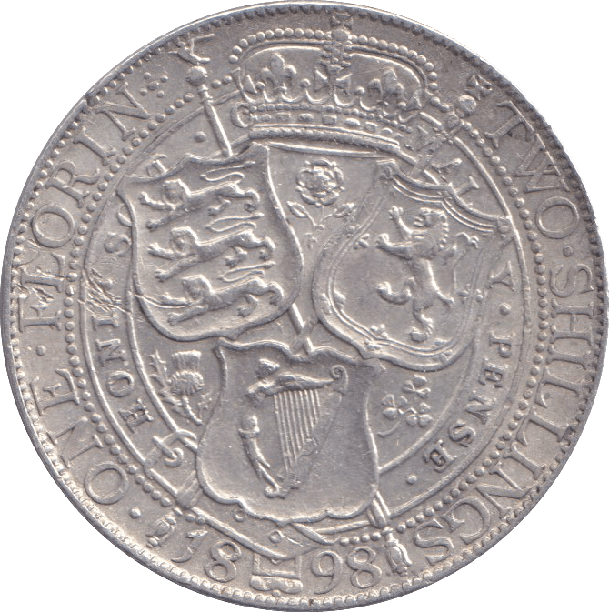 1898 FLORIN ( GVF ) - FLORIN - Cambridgeshire Coins