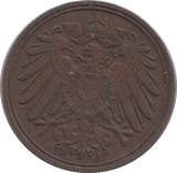 1898 GERMANY ONE PFENNIG - WORLD COINS - Cambridgeshire Coins