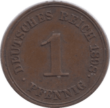 1898 GERMANY ONE PFENNIG - WORLD COINS - Cambridgeshire Coins