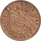 1898 GOLD 10 MARK GERMANY - GOLD WORLD COINS - Cambridgeshire Coins