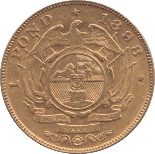 1898 GOLD POND SOUTH AFRICA - Gold World Coins - Cambridgeshire Coins