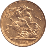 1898 GOLD SOVEREIGN ( AUNC ) MELBOURNE MINT - Sovereign - Cambridgeshire Coins