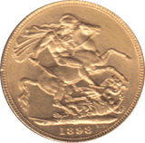 1898 GOLD SOVEREIGN ( AUNC ) - SOVEREIGN - Cambridgeshire Coins