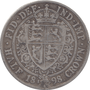 1898 HALF CROWN ( GF ) - HALFCROWN - Cambridgeshire Coins