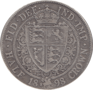 1898 HALF CROWN ( VF ) - HALFCROWN - Cambridgeshire Coins