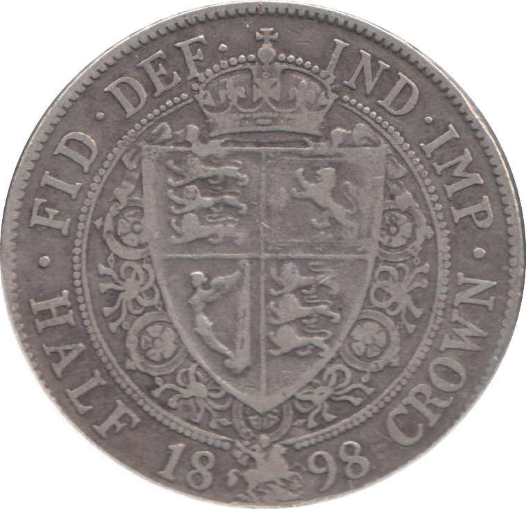 1898 HALF CROWN ( VF ) - HALFCROWN - Cambridgeshire Coins