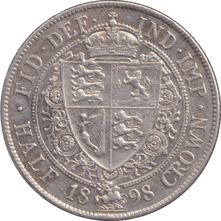 1898 HALFCROWN ( AUNC ) - HALFCROWN - Cambridgeshire Coins