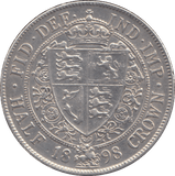 1898 HALFCROWN ( EF ) - HALFCROWN - Cambridgeshire Coins