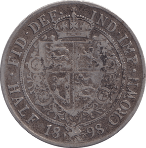 1898 HALFCROWN ( FINE ) - HALFCROWN - Cambridgeshire Coins