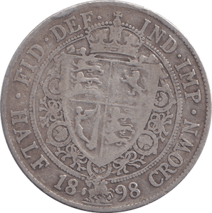 1898 HALFCROWN ( FINE ) - HALFCROWN - Cambridgeshire Coins