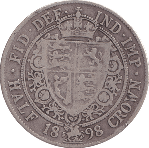 1898 HALFCROWN ( FINE ) - Halfcrown - Cambridgeshire Coins