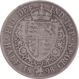 1898 HALFCROWN ( FINE ) - Halfcrown - Cambridgeshire Coins