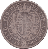 1898 HALFCROWN ( FINE ) - HALFCROWN - Cambridgeshire Coins