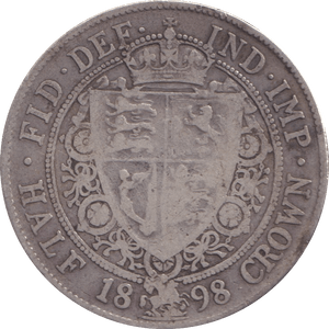 1898 HALFCROWN ( FINE ) - HALFCROWN - Cambridgeshire Coins