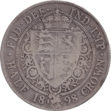 1898 HALFCROWN ( FINE ) - HALFCROWN - Cambridgeshire Coins