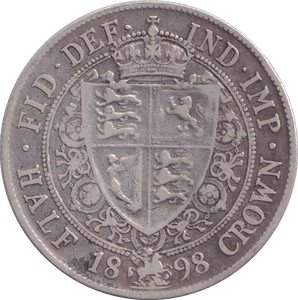 1898 HALFCROWN ( FINE ) - HALFCROWN - Cambridgeshire Coins