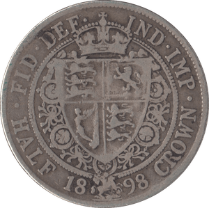 1898 HALFCROWN ( FINE ) - HALFCROWNS - Cambridgeshire Coins