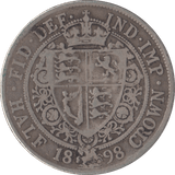 1898 HALFCROWN ( FINE ) - HALFCROWNS - Cambridgeshire Coins
