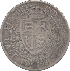 1898 HALFCROWN ( FINE ) - WORLD COINS - Cambridgeshire Coins