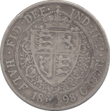 1898 HALFCROWN ( FINE ) - WORLD COINS - Cambridgeshire Coins
