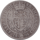 1898 HALFCROWN ( FINE ) - WORLD COINS - Cambridgeshire Coins