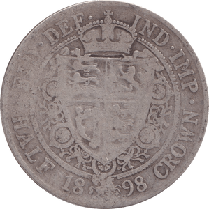 1898 HALFCROWN ( NF ) - Halfcrown - Cambridgeshire Coins