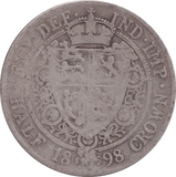 1898 HALFCROWN ( NF ) - Halfcrown - Cambridgeshire Coins