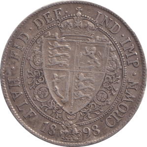 1898 HALFCROWN ( VF ) - HALFCROWN - Cambridgeshire Coins