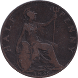 1898 HALFPENNY ( FINE ) - HALFPENNY - Cambridgeshire Coins