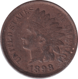 1898 INDIAN HEAD CENT USA - WORLD COINS - Cambridgeshire Coins